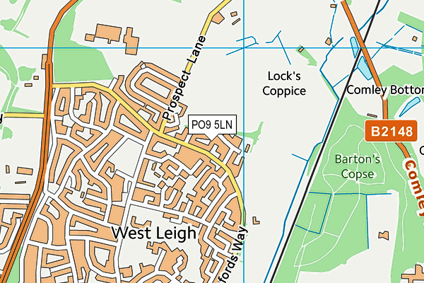 PO9 5LN map - OS VectorMap District (Ordnance Survey)