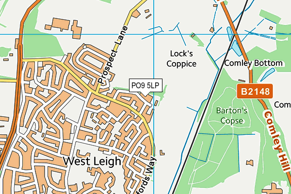 PO9 5LP map - OS VectorMap District (Ordnance Survey)