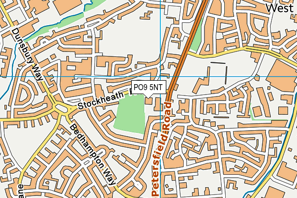 PO9 5NT map - OS VectorMap District (Ordnance Survey)