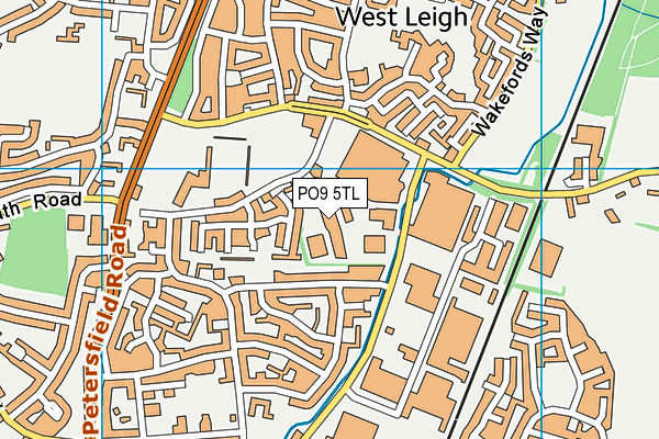 PO9 5TL map - OS VectorMap District (Ordnance Survey)