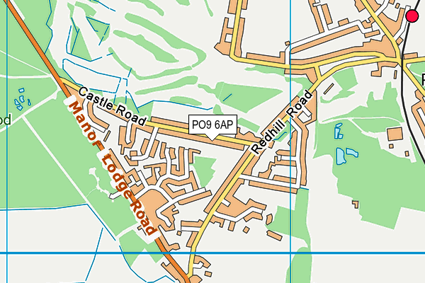PO9 6AP map - OS VectorMap District (Ordnance Survey)