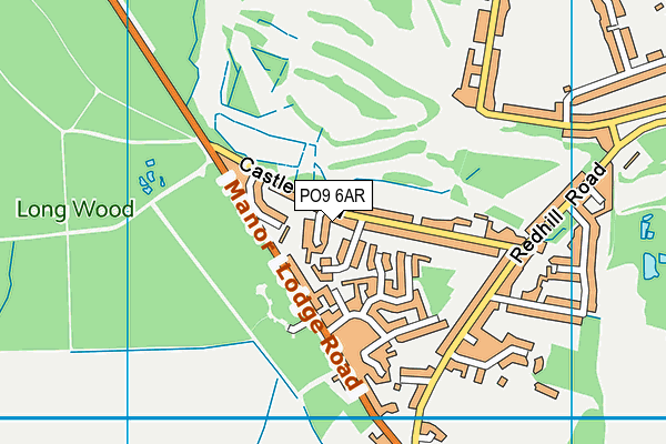 PO9 6AR map - OS VectorMap District (Ordnance Survey)