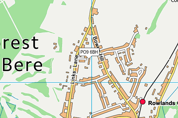 PO9 6BH map - OS VectorMap District (Ordnance Survey)