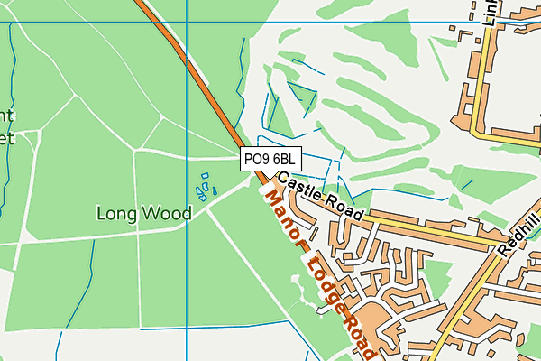 PO9 6BL map - OS VectorMap District (Ordnance Survey)