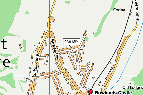 PO9 6BY map - OS VectorMap District (Ordnance Survey)