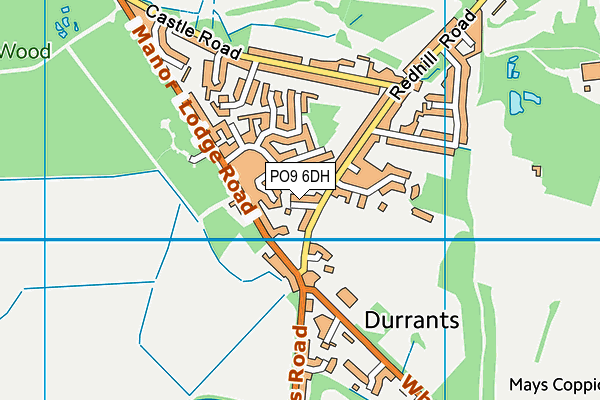 PO9 6DH map - OS VectorMap District (Ordnance Survey)