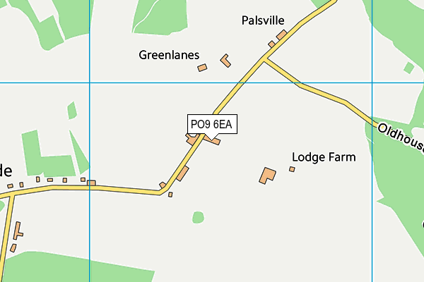 PO9 6EA map - OS VectorMap District (Ordnance Survey)