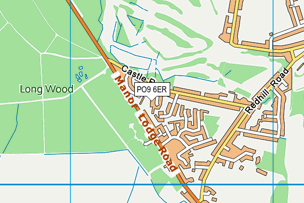 PO9 6ER map - OS VectorMap District (Ordnance Survey)