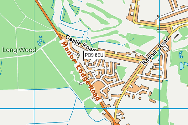 PO9 6EU map - OS VectorMap District (Ordnance Survey)