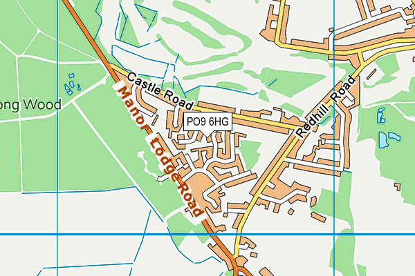 PO9 6HG map - OS VectorMap District (Ordnance Survey)