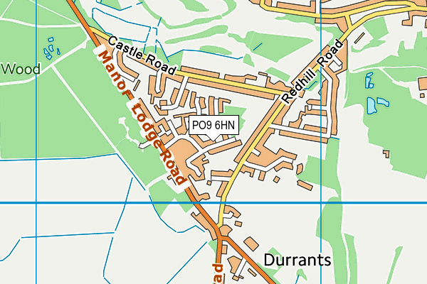 PO9 6HN map - OS VectorMap District (Ordnance Survey)