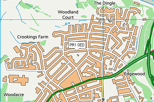Map of PENWORTHAM PAVING SUPPLIERS LTD at district scale