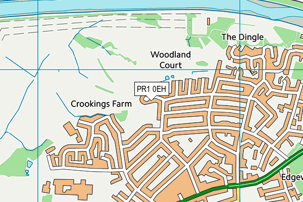 PR1 0EH map - OS VectorMap District (Ordnance Survey)