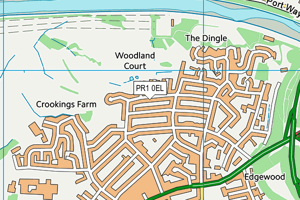 PR1 0EL map - OS VectorMap District (Ordnance Survey)
