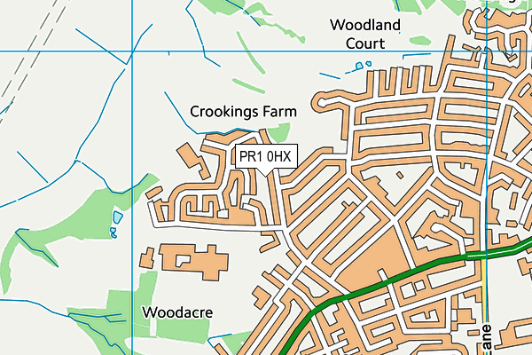King George V Playing Field (Penwortham) map (PR1 0HX) - OS VectorMap District (Ordnance Survey)