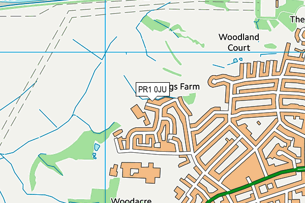 PR1 0JU map - OS VectorMap District (Ordnance Survey)