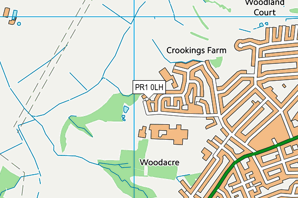PR1 0LH map - OS VectorMap District (Ordnance Survey)