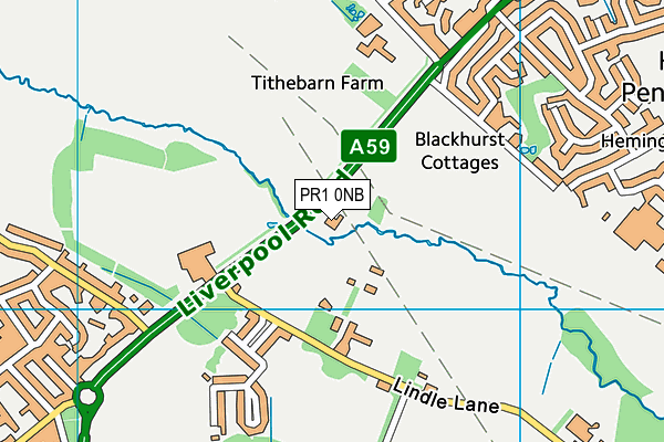 Howick C Of E Primary School map (PR1 0NB) - OS VectorMap District (Ordnance Survey)