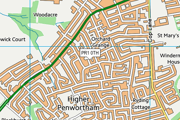 PR1 0TH map - OS VectorMap District (Ordnance Survey)