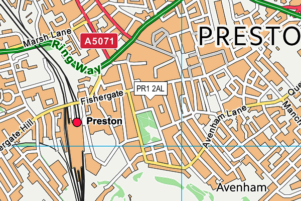 PR1 2AL map - OS VectorMap District (Ordnance Survey)