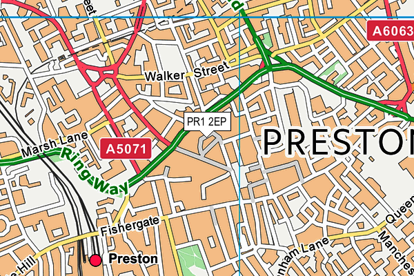 PR1 2EP map - OS VectorMap District (Ordnance Survey)