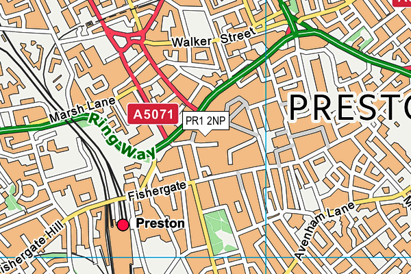 PR1 2NP map - OS VectorMap District (Ordnance Survey)