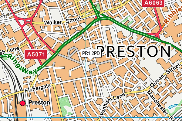 PR1 2PD map - OS VectorMap District (Ordnance Survey)