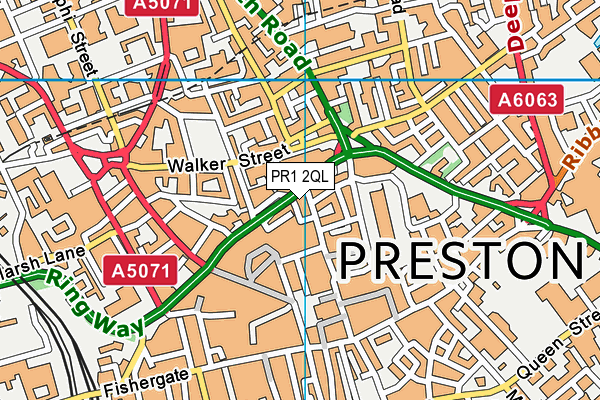 PR1 2QL map - OS VectorMap District (Ordnance Survey)