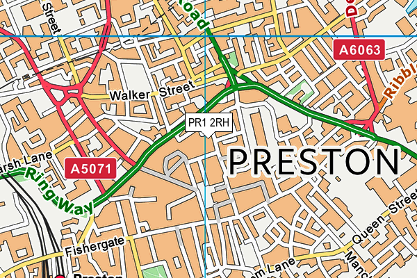 PR1 2RH map - OS VectorMap District (Ordnance Survey)