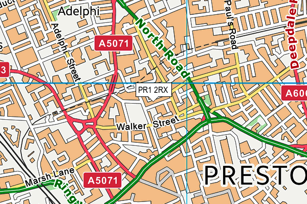 PR1 2RX map - OS VectorMap District (Ordnance Survey)