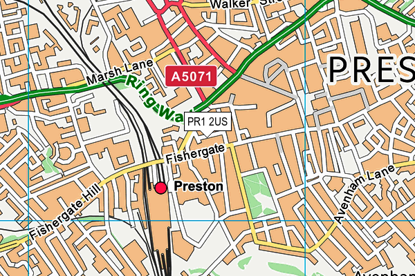 PR1 2US map - OS VectorMap District (Ordnance Survey)