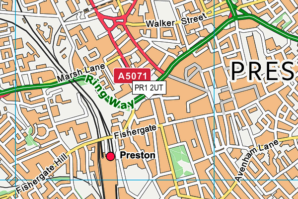 PR1 2UT map - OS VectorMap District (Ordnance Survey)