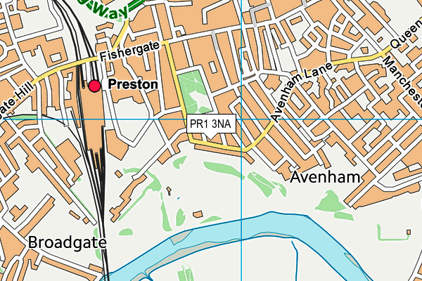 PR1 3NA map - OS VectorMap District (Ordnance Survey)