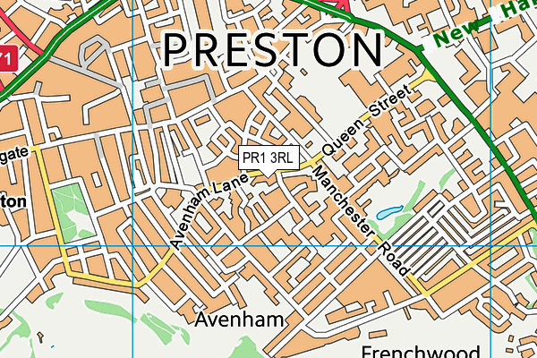 PR1 3RL map - OS VectorMap District (Ordnance Survey)