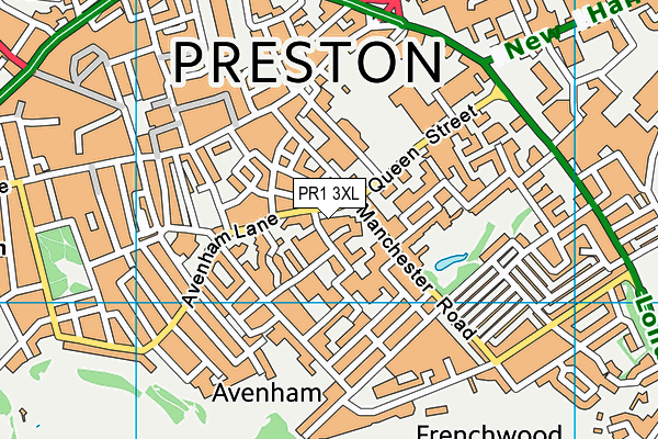 PR1 3XL map - OS VectorMap District (Ordnance Survey)