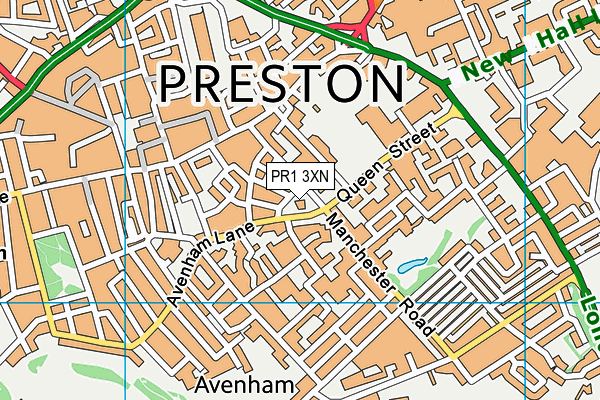 PR1 3XN map - OS VectorMap District (Ordnance Survey)