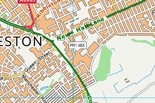 PR1 4BX map - OS VectorMap District (Ordnance Survey)