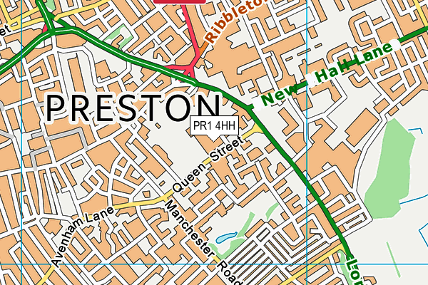 PR1 4HH map - OS VectorMap District (Ordnance Survey)