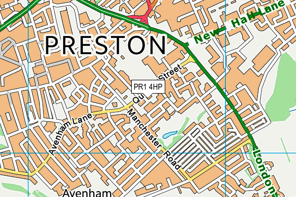 PR1 4HP map - OS VectorMap District (Ordnance Survey)