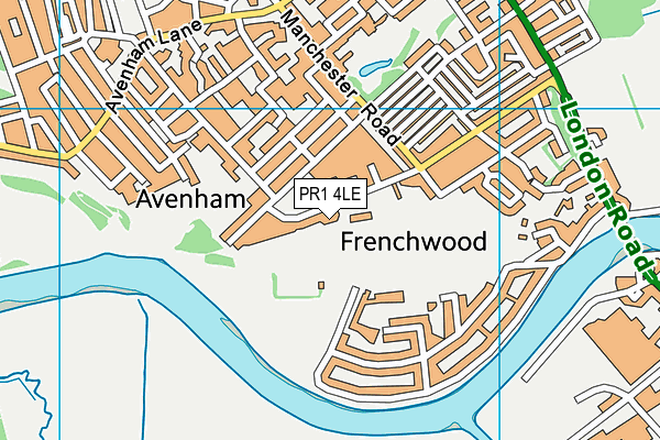Frenchwood Community Primary School map (PR1 4LE) - OS VectorMap District (Ordnance Survey)