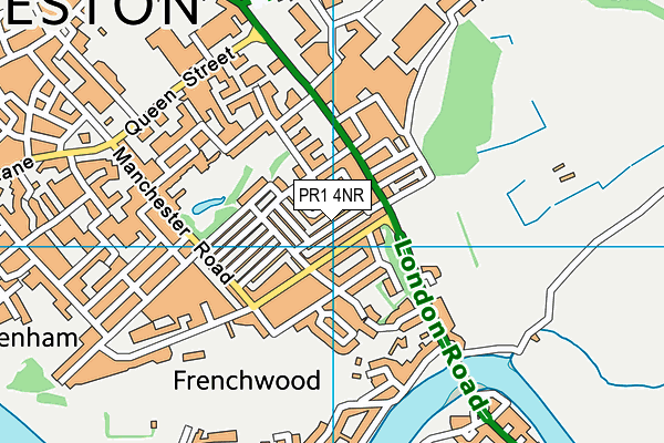 PR1 4NR map - OS VectorMap District (Ordnance Survey)
