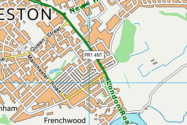 PR1 4NT map - OS VectorMap District (Ordnance Survey)
