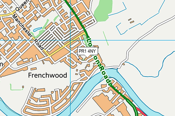 PR1 4NY map - OS VectorMap District (Ordnance Survey)