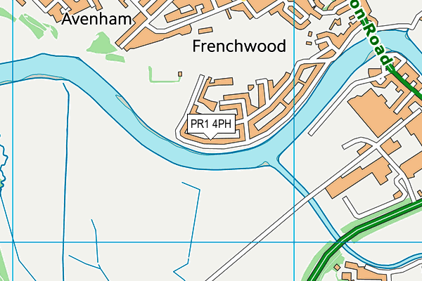 PR1 4PH map - OS VectorMap District (Ordnance Survey)