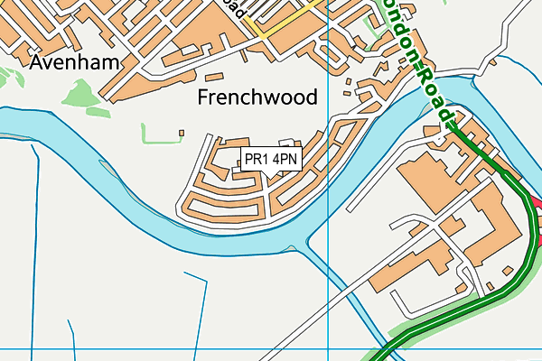 PR1 4PN map - OS VectorMap District (Ordnance Survey)