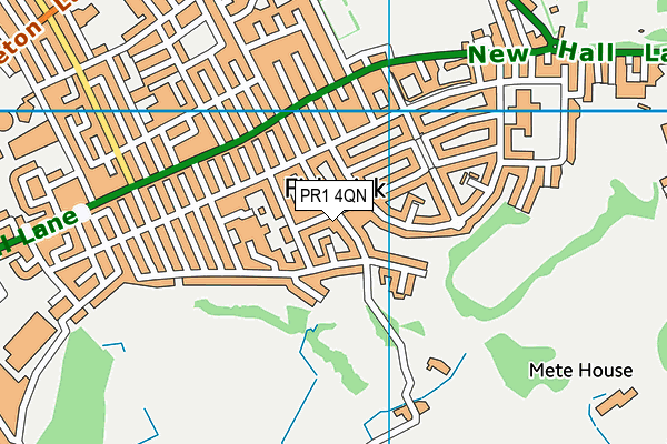 PR1 4QN map - OS VectorMap District (Ordnance Survey)
