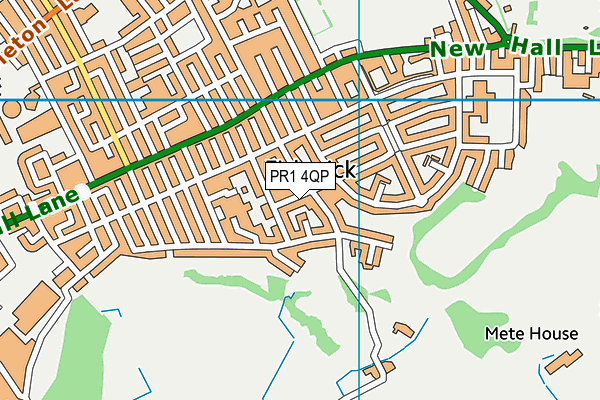 PR1 4QP map - OS VectorMap District (Ordnance Survey)