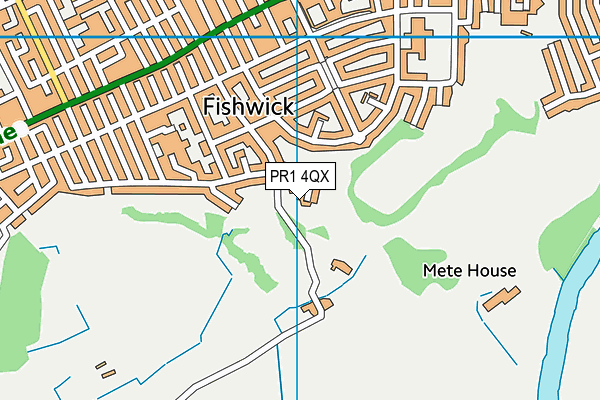 PR1 4QX map - OS VectorMap District (Ordnance Survey)