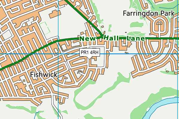 Fishwick Primary School map (PR1 4RH) - OS VectorMap District (Ordnance Survey)