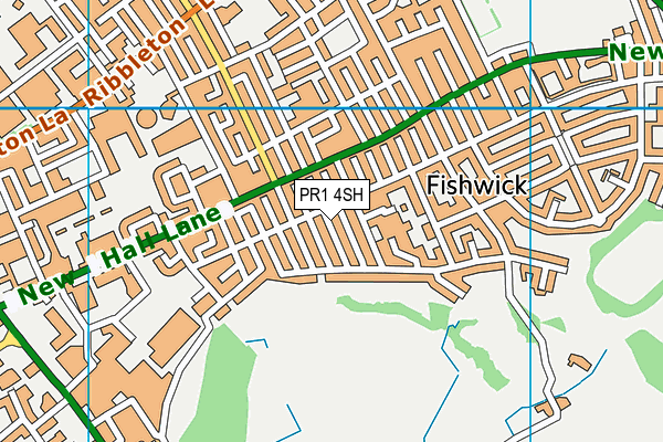 PR1 4SH map - OS VectorMap District (Ordnance Survey)